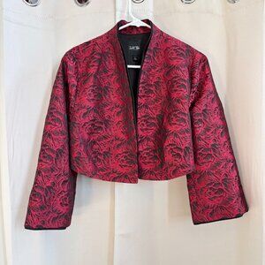 Isabel Toledo Lane Bryant Brocade‎ Jacket 16 Floral Whimsigoth Dark Fairy 18857